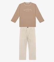 Conjunto Camiseta com Calça Menino Trick Nick Marrom