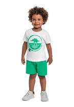 Conjunto Camiseta Dino e Bermuda Bee Loop