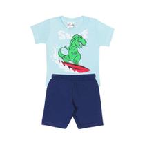 Conjunto Camiseta Dino e Bermuda - Cadu Conjunto Camiseta Dino e Bermuda - Cadu