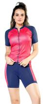 Conjunto Camiseta e Bermuda Bike Feminino Curto Forro Proteção UV Refletiva - Elite -BellaDonna Baby
