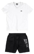 Conjunto Camiseta e Bermuda Carinhoso Branco 10 Conjunto Camiseta e Bermuda Carinhoso Branco 10