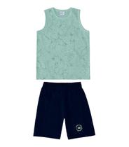 Conjunto Camiseta e Bermuda Infantil Menino Regata Machão