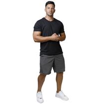 Conjunto Camiseta e Bermuda Masculina Ultraleve Corrida Academia Confortável Esportivo