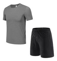 Conjunto Camiseta e Bermuda treino Atleta Corrida Fitness