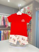 Conjunto camiseta e bermuda ursinho - Conjunto camiseta e bermuda ursinho -