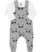 Conjunto camiseta e jardineira pandinha - LIVY Conjunto camiseta e jardineira pandinha - LIVY