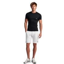 Conjunto Camiseta e Short Moletinho Bermuda Masculina Estampa Neutra