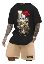 Conjunto camiseta e short moletinho estampa LA novidade tendencia