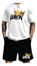 Conjunto camiseta e short moletinho estampa Luken king rei coroa novidade tendencia