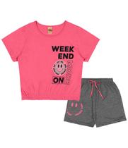 Conjunto Camiseta e Shorts Estampa Weekend Mode