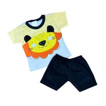 Conjunto Camiseta e Shorts Para Bebê Kit 2 Peças Menino