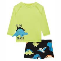 Conjunto Camiseta e Sunga Malha UV Dry com Proteção UV 50+ LucBoo