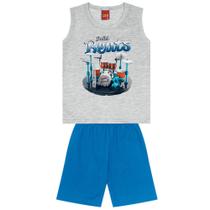 Conjunto: Camiseta em m/malha e bermuda moletom s/felpa Conjunto: Camiseta em m/malha e bermuda moletom s/felpa