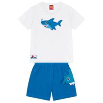 Conjunto: Camiseta em m/malha e bermuda moletom s/felpa Conjunto: Camiseta em m/malha e bermuda moletom s/felpa