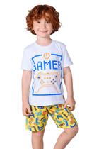 Conjunto Camiseta Gamer e Short - Cacau Kids