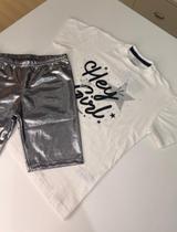 Conjunto camiseta hey girl e bermuda ciclista alakazoo - Conjunto camiseta hey girl e bermuda ciclista alakazoo -