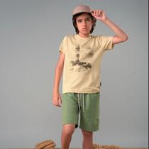 Conjunto camiseta malha e bermuda moletinho - lamon Conjunto camiseta malha e bermuda moletinho - lamon