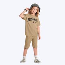 Conjunto Camiseta Manga Curta Brooklyn e Bermuda Juvenil Menino Brandili 26936 Conjunto Camiseta Manga Curta Brooklyn e Bermuda Juvenil Menino Brandili 26936
