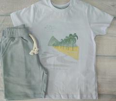 CONJUNTO CAMISETA MANGA CURTA COM ESTAMPA E BERMUDA NINI & BAMBINI Cinza CONJUNTO CAMISETA MANGA CURTA COM ESTAMPA E BERMUDA NINI & BAMBINI Cinza