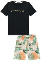 Conjunto camiseta manga curta e bermuda. Conjunto camiseta manga curta e bermuda.