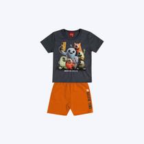 Conjunto Camiseta Manga Curta E Bermuda Moletom Bebê Menino Kyly P1001062 Azul Marinho Conjunto Camiseta Manga Curta E Bermuda Moletom Bebê Menino Kyly P1001062 Azul Marinho