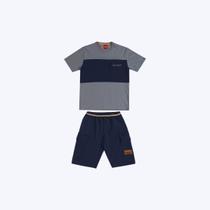 Conjunto Camiseta Manga Curta E Bermuda Moletom Infantil Menino Kyly 1001107 Mescla Conjunto Camiseta Manga Curta E Bermuda Moletom Infantil Menino Kyly 1001107 Mescla