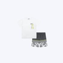 Conjunto Camiseta Manga Curta E Bermuda Nylon Tropical Infantil Menino Divertto Baby 27053 Vermelho Conjunto Camiseta Manga Curta E Bermuda Nylon Tropical Infantil Menino Divertto Baby 27053 Vermelho