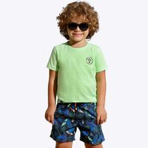 Conjunto Camiseta Manga Curta e Shorts Microfibra Surf Estampado Infantil Menino Banana Danger 52200