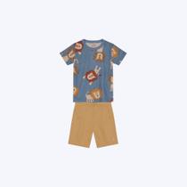 Conjunto Camiseta Manga Curta Estampa E Bermuda Lisa Infantil Menino Brandili 26901 Verde Conjunto Camiseta Manga Curta Estampa E Bermuda Lisa Infantil Menino Brandili 26901 Verde