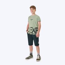 Conjunto Camiseta Manga Curta Lettering E Bermuda Moletom Juvenil Menino Kyly 1001431 Offwhite