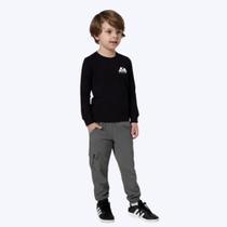 Conjunto Camiseta Manga Longa E Calça Comfy Mount Blanc Infantil Menino Banana Danger 53212 Preto