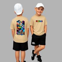 Conjunto Camiseta Oversized E Bermuda Infantil Roblox