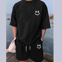 Conjunto Camiseta Oversized Masculina + Bermuda Tactel Academia Camisão Algodão