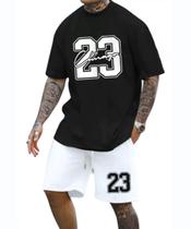 Conjunto Camiseta Oversized Masculina + Bermuda Tactel Academia Chicago Top de linha