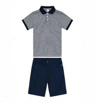 Conjunto Camiseta Polo com Bermuda Infantil Masculino Trick 4 Conjunto Camiseta Polo com Bermuda Infantil Masculino Trick 4