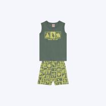 Conjunto Camiseta Regata E Bermuda Estampada Infantil Menino Brandili 26529 Azul Claro Conjunto Camiseta Regata E Bermuda Estampada Infantil Menino Brandili 26529 Azul Claro