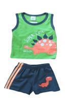 Conjunto Camiseta Regata E Bermuda Infantil Menino Básico