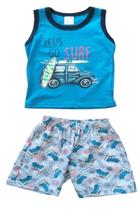 Conjunto Camiseta Regata E Bermuda Infantil Menino Básico