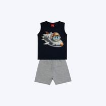 Conjunto Camiseta Regata E Bermuda Moletom Bebê Menino Kyly P1001057 Vermelho Conjunto Camiseta Regata E Bermuda Moletom Bebê Menino Kyly P1001057 Vermelho