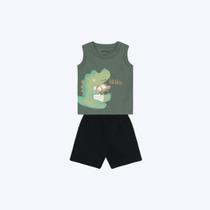 Conjunto Camiseta Regata Jacaré E Bermuda Moletinho Bebê Menino Brandili 26841 Laranja Conjunto Camiseta Regata Jacaré E Bermuda Moletinho Bebê Menino Brandili 26841 Laranja