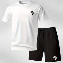 Conjunto Camiseta + Short Bermuda Tactel Elastano Brasil