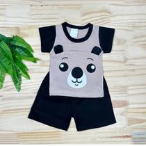 Conjunto Camiseta + Shorts Para Bebê Kit 2 Peças