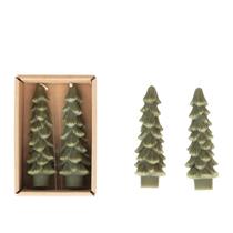 Conjunto Candle Creative Co-Op Tree Shapers Evergreen 2