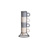 Conjunto Caneca Cônica Duo Sortida com Suporte 80ml Conjunto Caneca Cônica Duo Sortida com Suporte 80ml