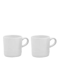 Conjunto Caneca de Cerâmica Expresso Le Creuset Branca 100ML 2PÇS