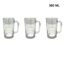 Conjunto Caneca de Chopp de Vidro 360ml