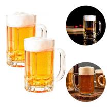 Conjunto Caneca De Vidro Chopp Cerveja 400Ml Kit 2 Peças