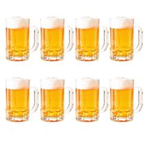 Conjunto Caneca De Vidro Chopp Cerveja 400Ml Kit 8 Peças