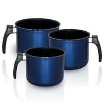 Conjunto canecão leiteira fervedor antiaderente 3 peças alumínios portela