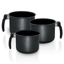 Conjunto canecão leiteira fervedor antiaderente 3 peças